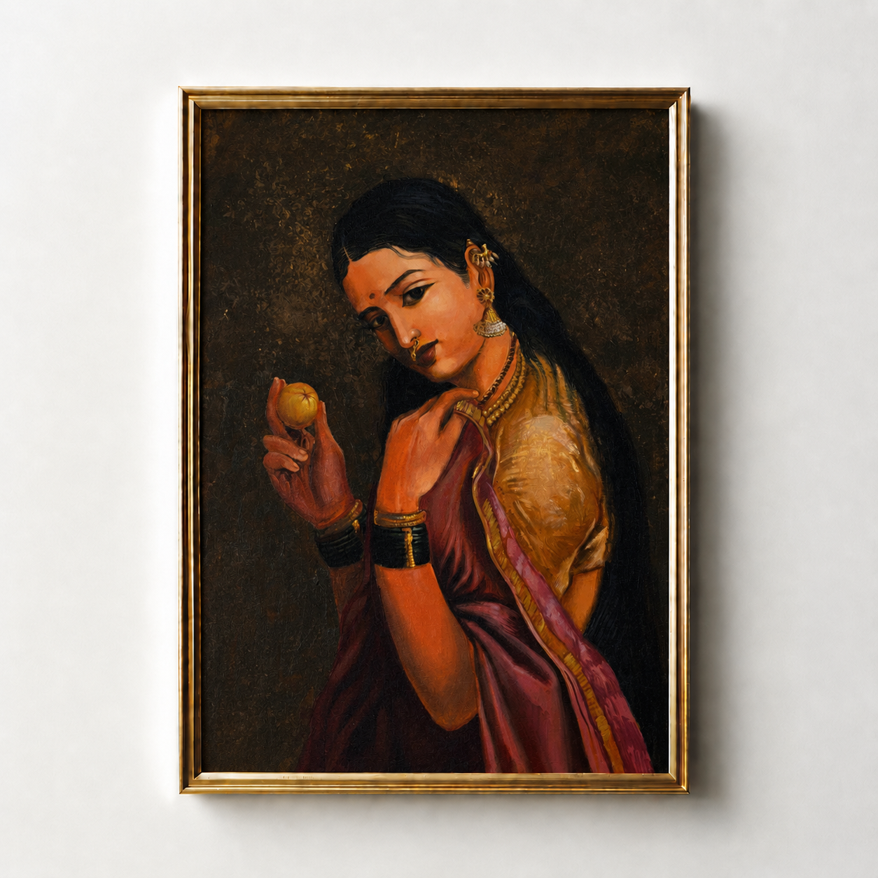 Woman Holding a Fruit
